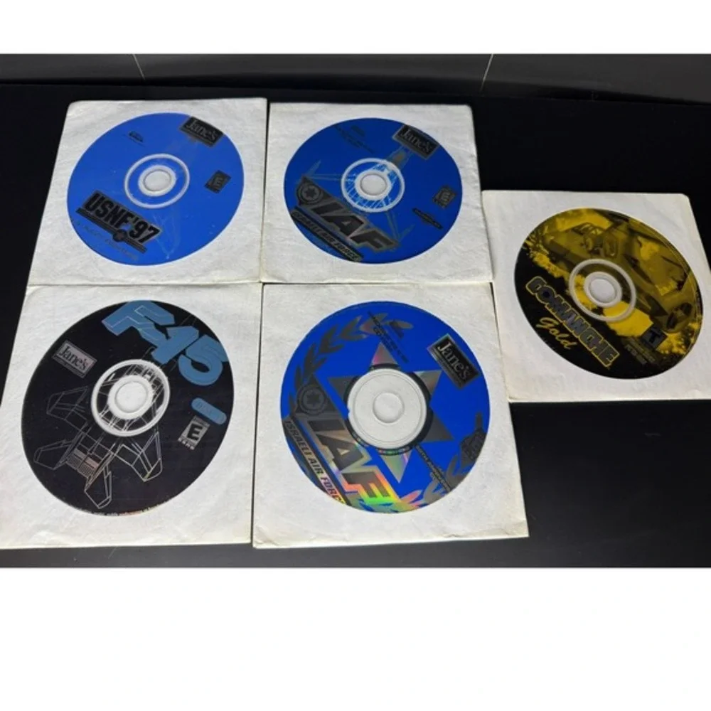 Vintage Lot of 5 Combat Flight Simulation PC Games Jane's F-15 IAF USNF97 IAD